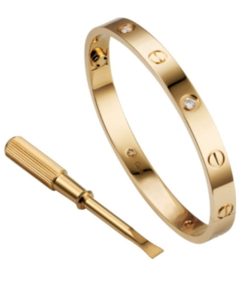 Cartier LOVE Diamonds 18 Carats Yellow Gold Bracelet – Les Pierres de Julie