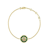 Dior Rose des Vents Malachite Diamond 18 Carat Yellow Gold Bracelet