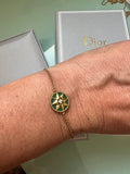 Dior Rose des Vents Malachite Diamond 18 Carat Yellow Gold Bracelet