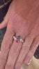 1.60 Carats Sapphire & Pink Sapphire Diamonds 18 Carat Yellow Gold Toi & Moi Ring