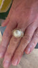 Vintage 12mm Pearl Diamonds 2.30 Carats 18 Carat Yellow Gold Cocktail Ring