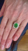 Bague Pompadour Grenat Tsavorite 4.54 Carats Diamant Or Gris 18 Carats