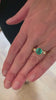 Certified 1.63 Carats Colombian Emerald Diamonds 18 Carats Yellow Gold Ring