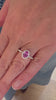 0.78 Carats Pink Sapphire Diamonds 18 Carat White Gold Ring