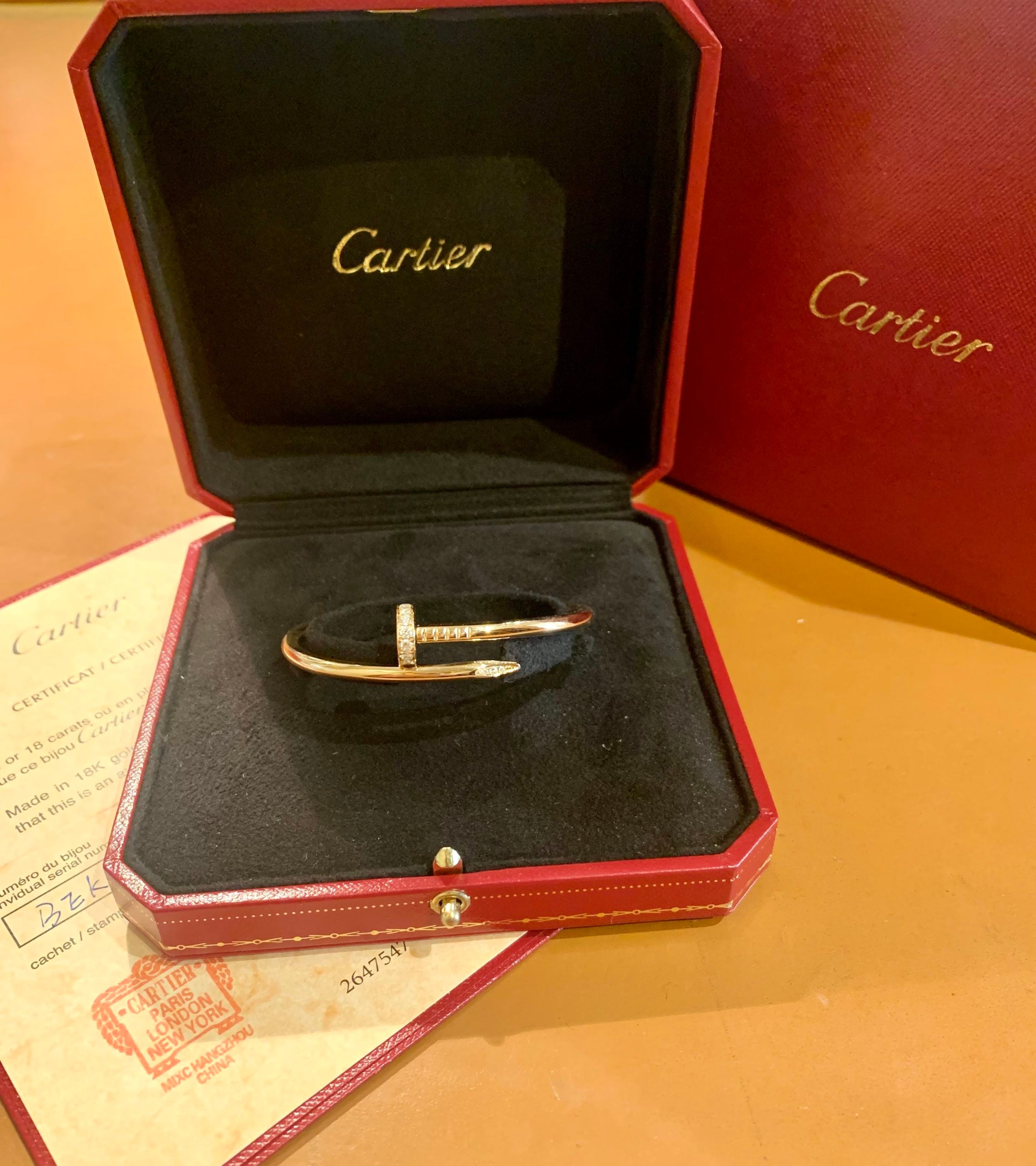 Authentic Cartier 18k White Gold Juste Un Clou Nail Bracelet
