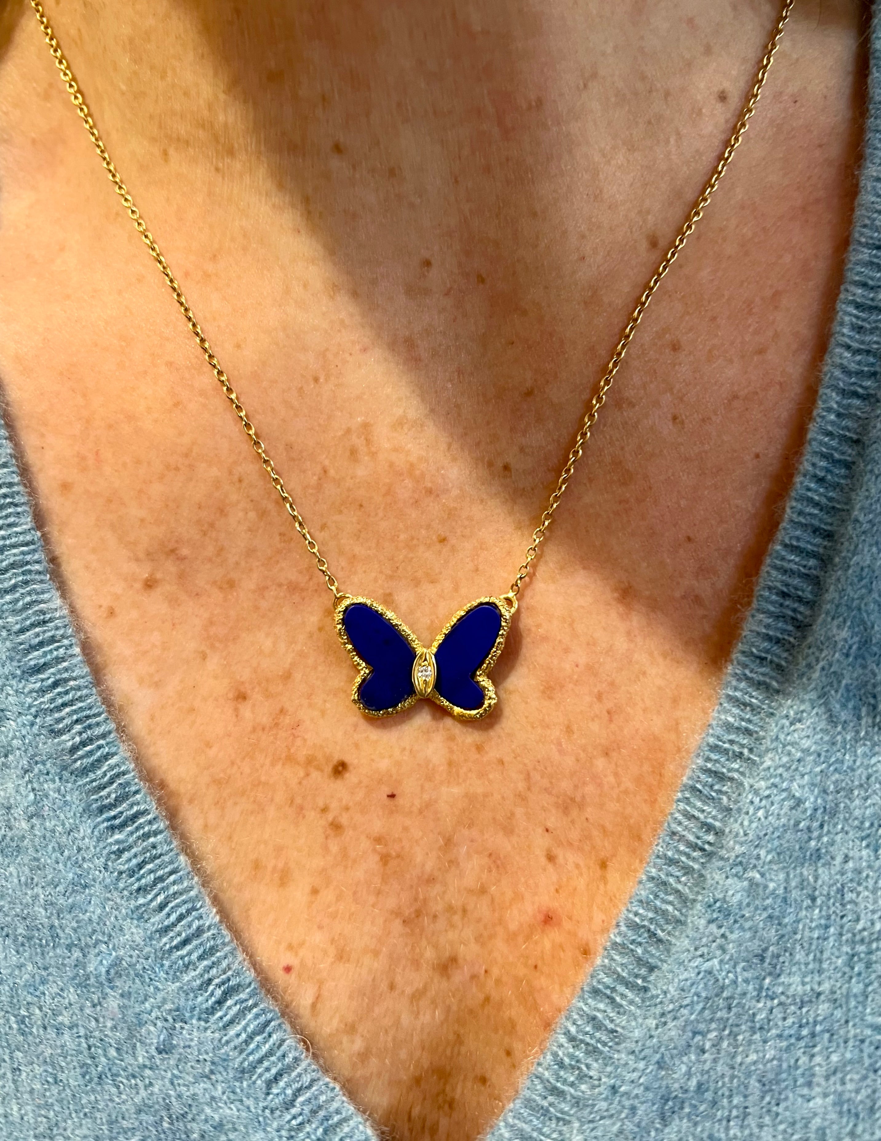 Butterfly Mother of Pearl Necklace – IsabelleGraceJewelry